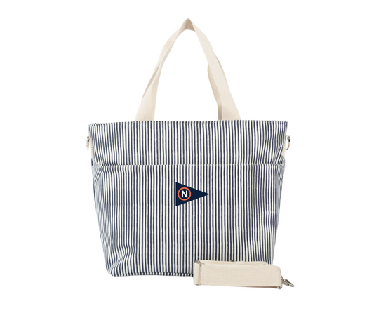 Striped Cooler Tote